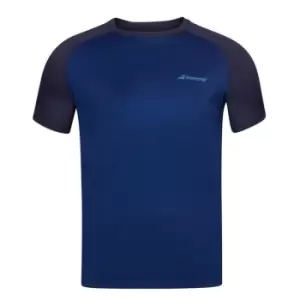Image of Babolat Poly Crew Neck T Shirt Mens - Blue