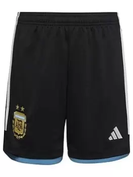 Image of Adidas Junior Argintina Home 22/23 Replica Short, Black, Size 7-8 Years