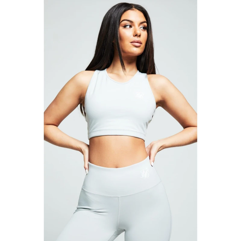 Image of SikSilk Essentials Gym Bralette Regular Fit T-Shirts 8 Grey 31464102175