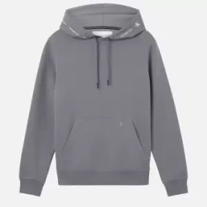 Image of Calvin Klein Jeans Mens Repeat Logo Hoodie - Fossil Grey - XL