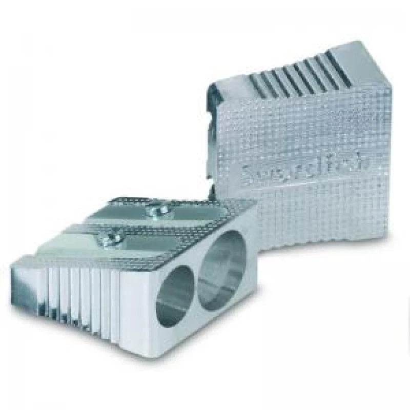 Image of Metal Wedge Double Sharpener Box - Silver- 1 Box of 20 40212 CTST40212