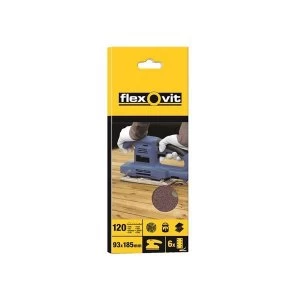 Image of Flexovit 1/3 Sanding Sheets Perforated Medium 80 Grit (Pack of 10)