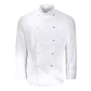 Image of Dennys Mens Long Sleeve Chefs Jacket / Chefswear (S) (White)