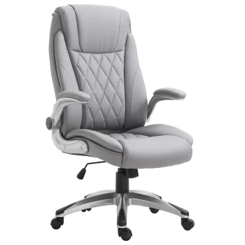Image of Vinsetto PU Leather Ergonomic Swivel Office Chair with Headrest - Grey