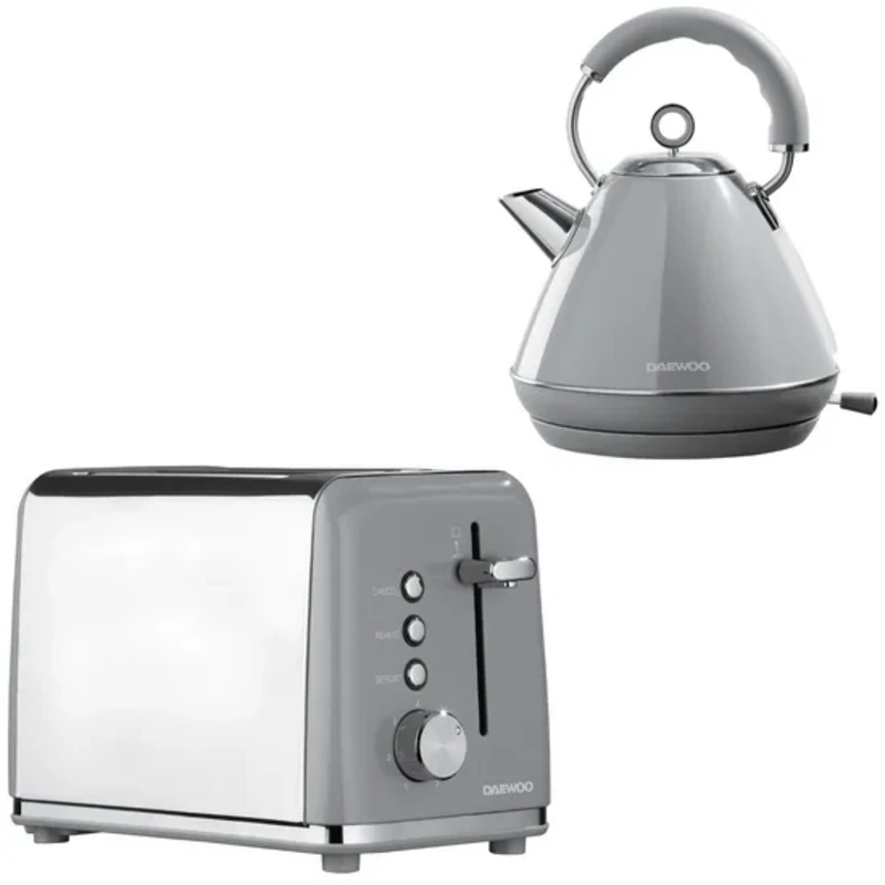 Image of Daewoo SDA2761 Kensington Pyramid 2 Slice Toaster & 1.7L Kettle Set