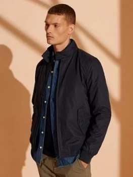 Image of Superdry Iconic Harrington Jacket - Dark Blue Size M Men