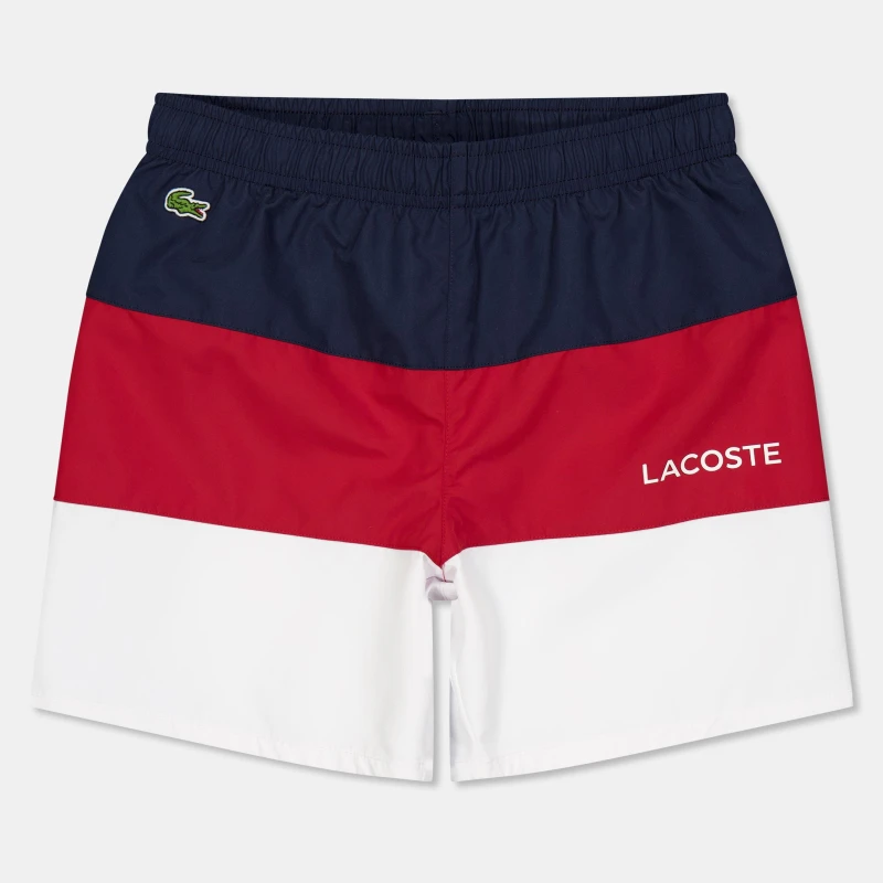 Image of Lacoste Kids Swim Shorts Navy/Orange male 4-5 Yrs