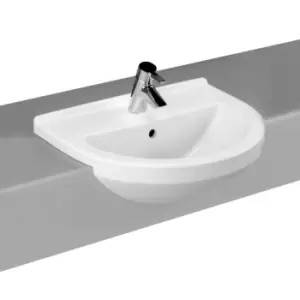 Image of Vitra S50 Semi Recessed Round Basin 550 x 550 mm 1 Tap Hole 5307B003-0001 - 732274