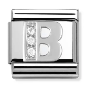 Image of Nomination CLASSIC Silvershine Letter B Charm 330301/02