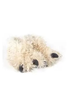 Image of TOTES Kids Novelty Yeti Foot Slippers - White, Size 2-3 Older