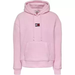 Image of Tommy Jeans Tjw Center Badge Fleece Hoodie - Pink