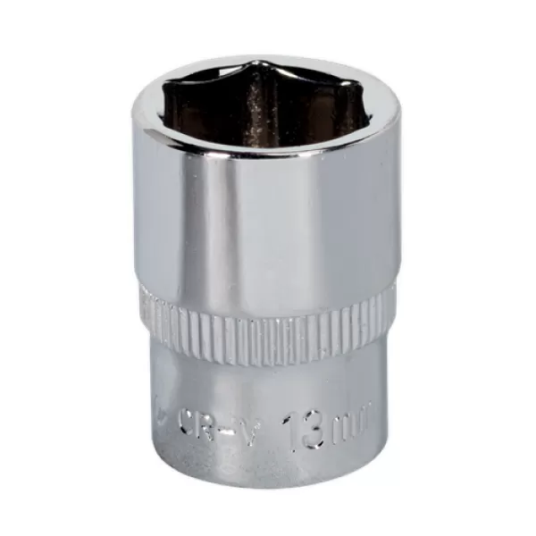 Image of Genuine SEALEY SP1413 WallDrive® Socket 13mm 1/4Sq Drive Fully Polished