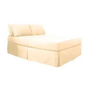 Image of Belledorm 200 Thread Count Egyptian Blend Platform Valance (Superking) (Papyrus)