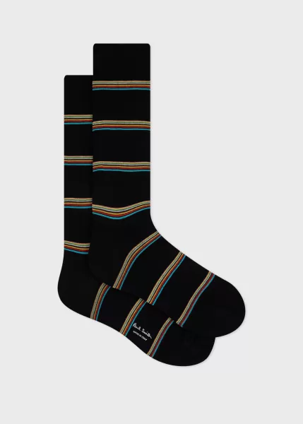 Image of Paul Smith Black Block 'Signature Stripe' Socks
