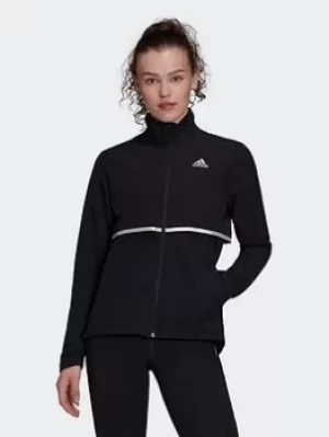 Image of adidas Own The Run Soft Shell Jacket, Blue Size M Women
