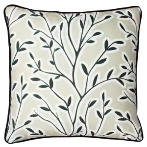Image of Annika Floral Cushion Oatmeal, Oatmeal / 50 x 50cm / Polyester Filled
