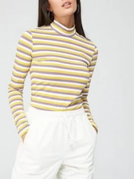 Image of Adidas Originals Comfy Cords Long Sleeve T-Shirt - Purple/Yellow