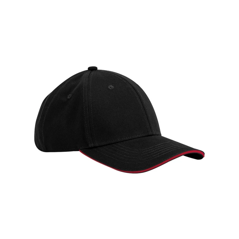 Image of Beechfield Beechfield Men Classic 6 Panel Cotton Cap in Black One Size Male 5063527162366