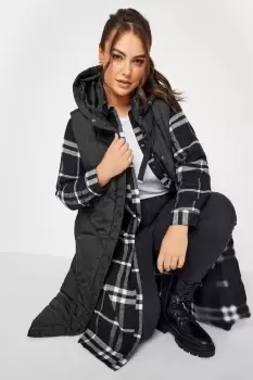 Image of Quilted Longline Hooded Gilet