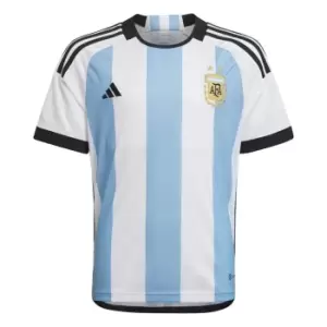 Image of adidas Argentina FA Home Shirt 2022 2023 Juniors - White