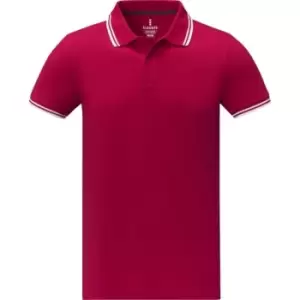 Image of Elevate Mens Amarago Short-Sleeved Polo Shirt (M) (Red)