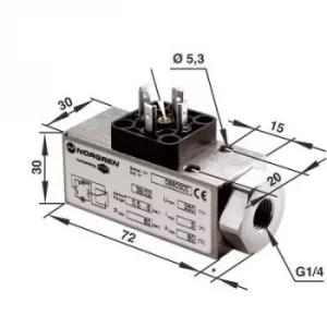 Image of Norgren Pressure switch 0880300 G1/4 0.5 up to 8 bar 1 change-over