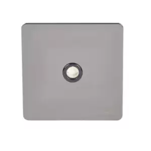 Image of Schneider USFP Single Coaxial Socket Black Insert Black Nickel - GU7410BBN