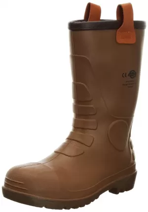 Image of Dickies Safety Wellington Boot - Tan Size 10