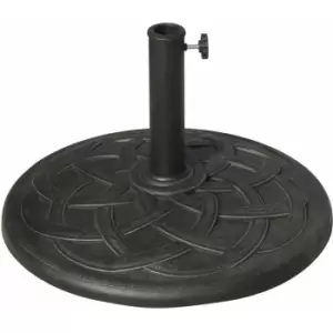 Image of 19KG Outsunny Garden Parasol Base Stand Metal Patio Sun Umbrella Holder Resin