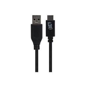 Image of Maplin USB-C to USB-A 3.1 Gen 1 Male Cable 1m 5Gbs supports QC 3 Black