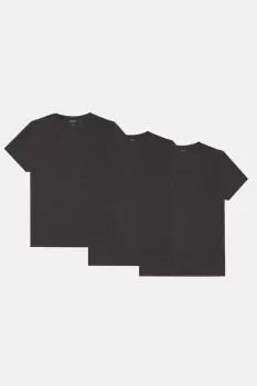 Image of 3 Pack Charcoal Crew Neck T-Shirts