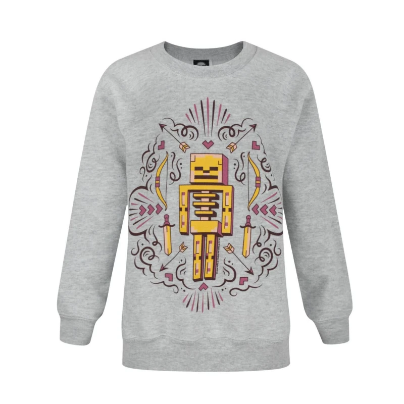Image of Minecraft Sweatshirt Grey female