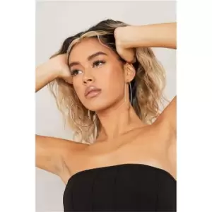 Image of I Saw It First Silver Medium Hoop Earrings - Metallics