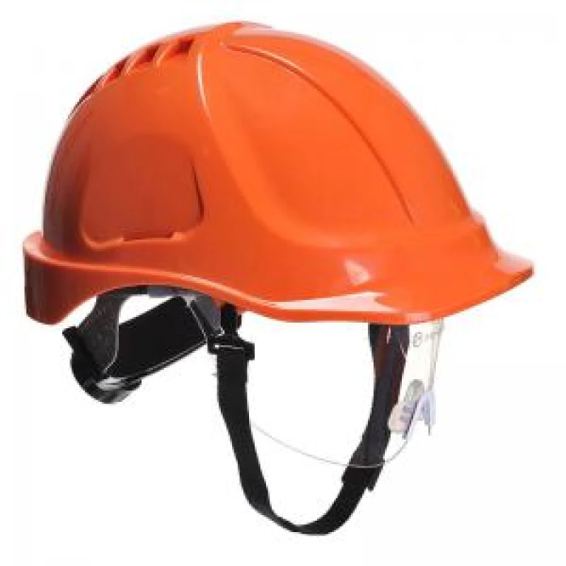 Image of Portwest Endurance Plus Safety Helmet and Visor PW54ORR Colour: Orange