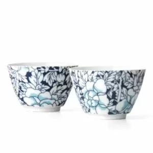 Image of Bredemeijer Set of 2 Tea Cups Yantai Design - Blue