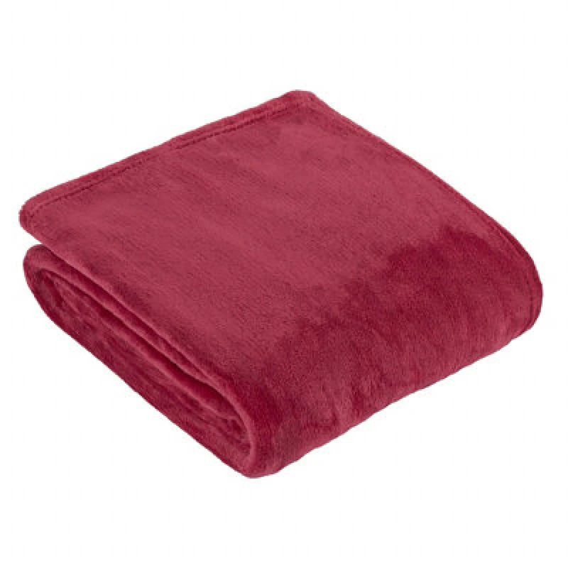 Image of Furn Furn Harrow Fleece Throw in Red Size: 140cm x 180cm Red 140cm x 180cm Unisex 5025532831224