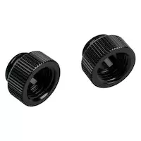 Image of Bitspower Touchaqua Adapter Male to Female G1/4 Black Fitting - 2-pack