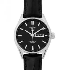 Image of Carrera Calibre 5 Day-Date Automatic Black Dial Mens Watch