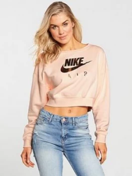Image of Nike Nsw Air Crew Sweat Top Light Pink Size S Women