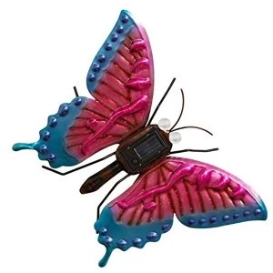 Image of Handmade Metal Butterfly Solar Light Wall Art (One Random Supplied)