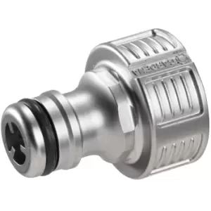 Image of Gardena Premium Threaded Tap Hose Pipe Connector 21mm