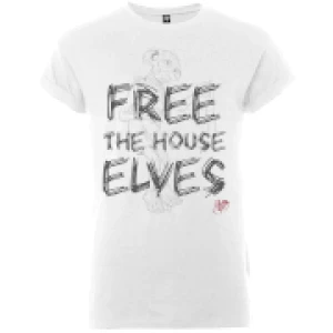 Image of Harry Potter Free The House Elves Womens White T-Shirt - M - White
