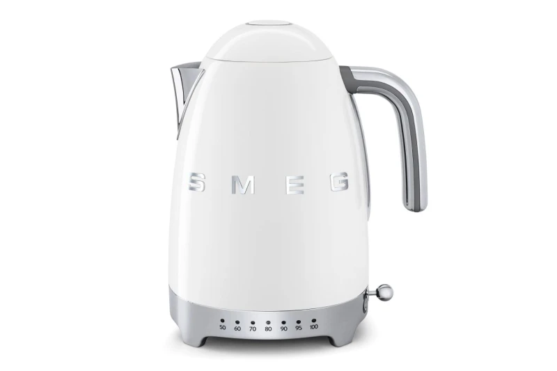 Image of Smeg Smeg KLF04WHUK Variable Temperature Kettle & TSF03WHUK 4 Slice Toaster in White White One Size Unisex 5056032970717