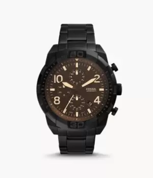 Image of Fossil Men Bronson Chronograph Black Stainless Steel Watch