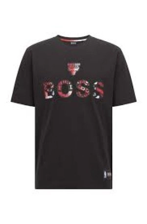 Image of Hugo Boss X NBA Bulls T-Shirt Medium Black Size S Men