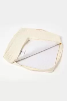 Image of Quilted Cotton Armchair Booster Cushion Cover