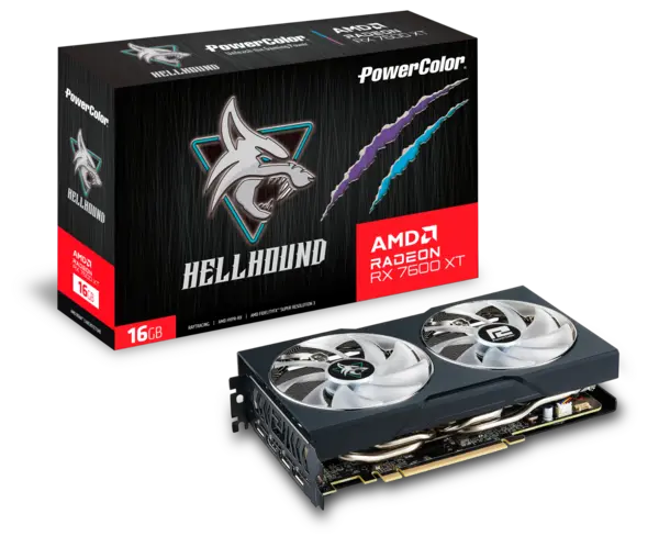 Image of PowerColor HELLHOUND AMD Radeon RX 7600 XT 16GB GDDR6