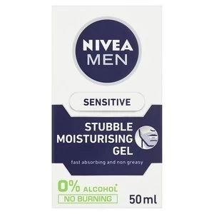 Image of Nivea Men Sensitive Stubble Moisturiserising Gel 50ml
