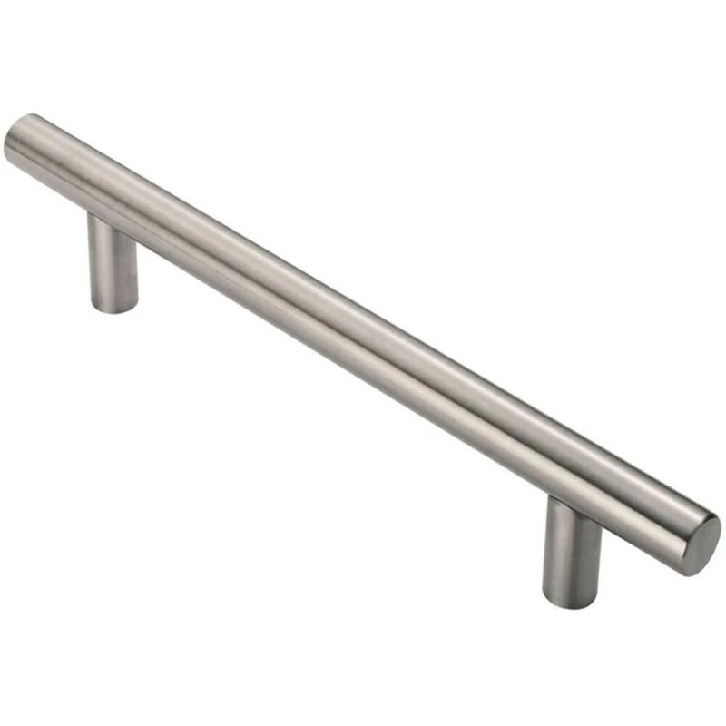 Image of Loops Straight T Bar Pull Handle 775 x 30mm 600mm Fixing Centres Satin Steel Metallics unisex