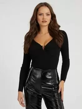 Image of Guess Nicole Sweater - Jet Black, Size S, Women